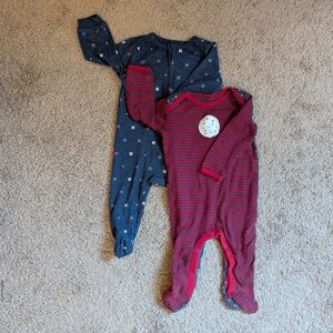 Set Of Baby Pajamas - Red and Blue